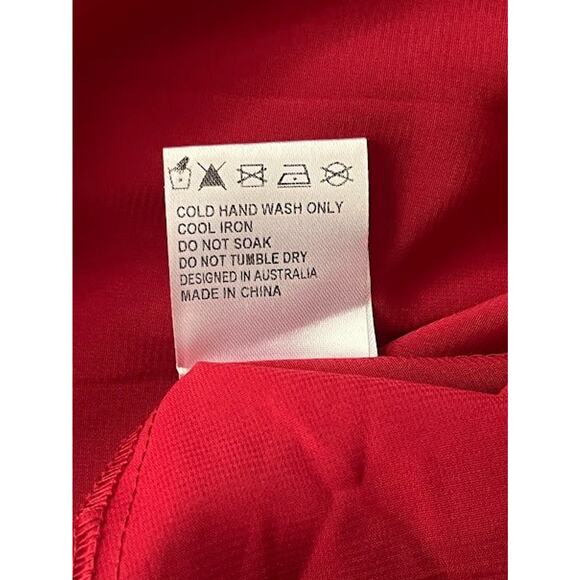 Shareen Collections Australia Kyli Red Mini Dress Size 8 New with Tags - Picture 8 of 9